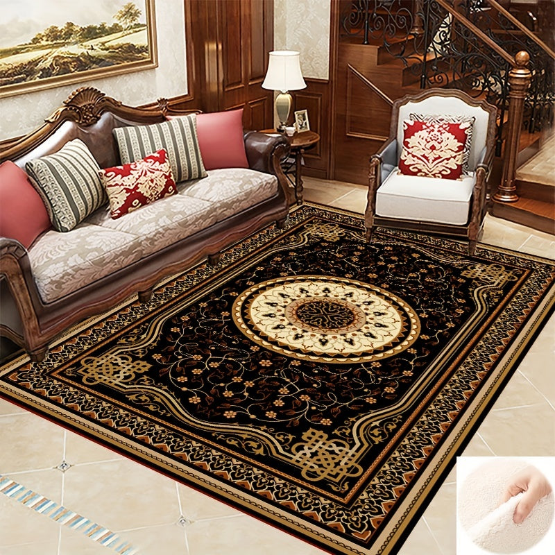 Boho Anti Fatigue Kitchen Rugs Vintage Absorbent Non Slip Soft Faux Sheepskin