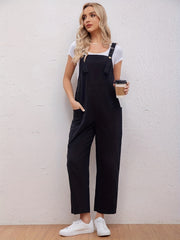 Sleeveless Jumpsuit With Pockets Women's Clothing
