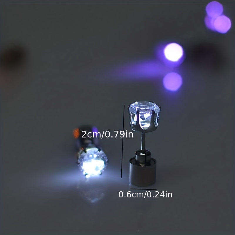 LED Luminous Earrings Flash Crown Christmas Halloween Decorations