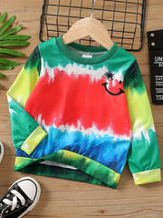 Boys Casual Pullover Sweatshirt Long Sleeve Crew Neck Tops