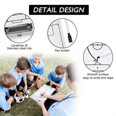 Basketball Soccer Coach Clipboard Dry Erase Double Sided Marker