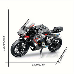 500 PCS Science & Tech Building Blocks Motorcycle Assembly Toy