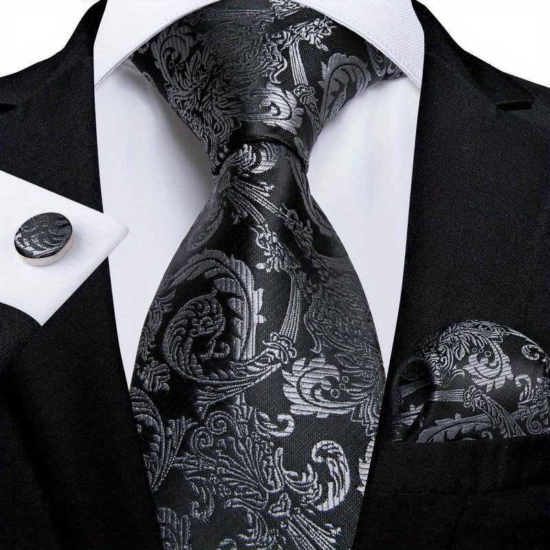 Dark Paisley Wedding Tie For Men