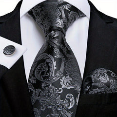 Dark Paisley Wedding Tie For Men