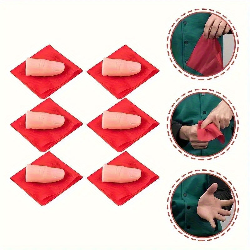 Red Rubber Finger Scarf for Magicians and Performances