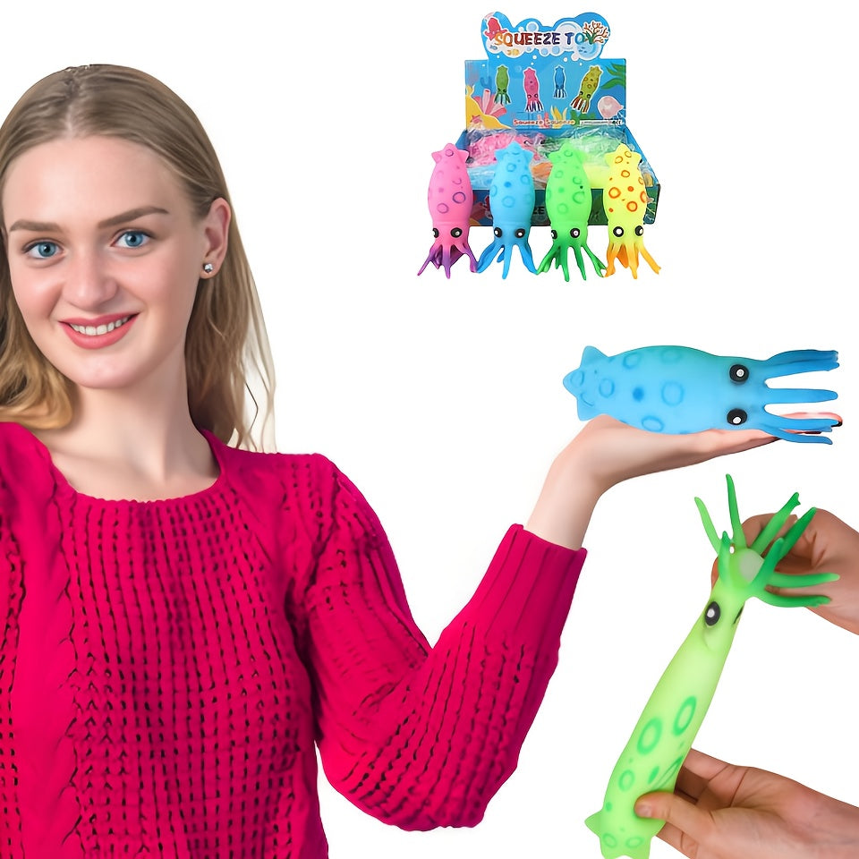 Colorful Octopus Kneading Toy Soft Glue Squeeze Toy for Relax & Play Fun