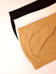 3pcs Strapless Bandeau Bras Comfy & Soft Stretch Everyday Bra