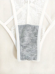 Lace Cut Out Sheer Panty