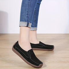 Women's Slip-On Loafers Flat Walking Shoes Work Gym