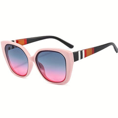Men's Unisex Stripe Sunglasses Vintage Glasses