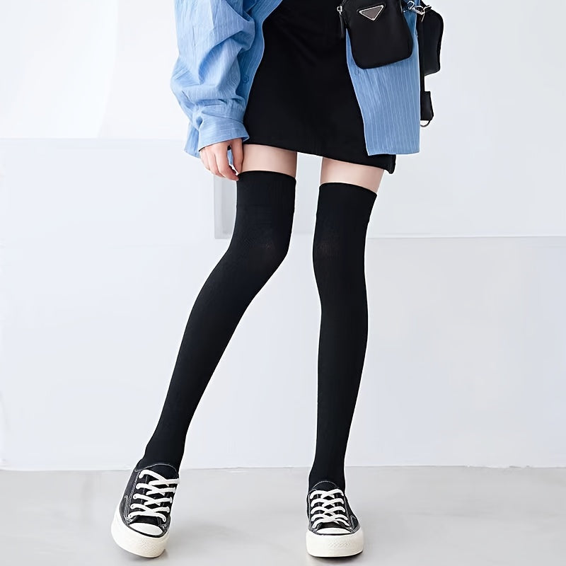 Women's Striped Thigh High Socks - Over The Knee Boot Socks