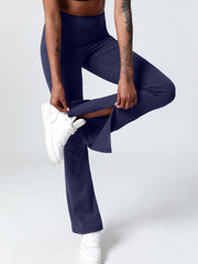 High Waist Flare Leg Yoga Pants with Pocket