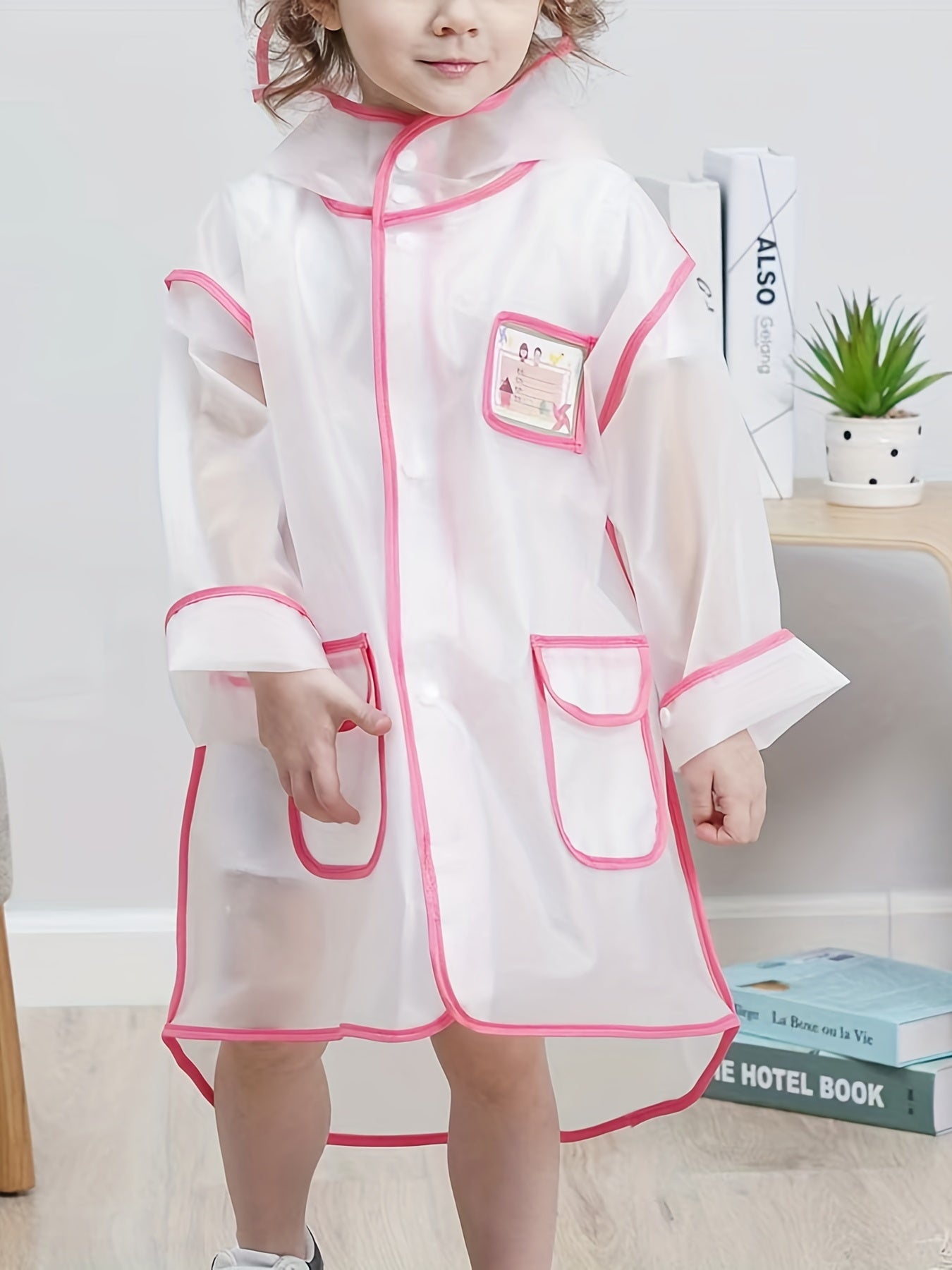 Cartoon Bunny Rain Poncho for Girls - Reusable Waterproof