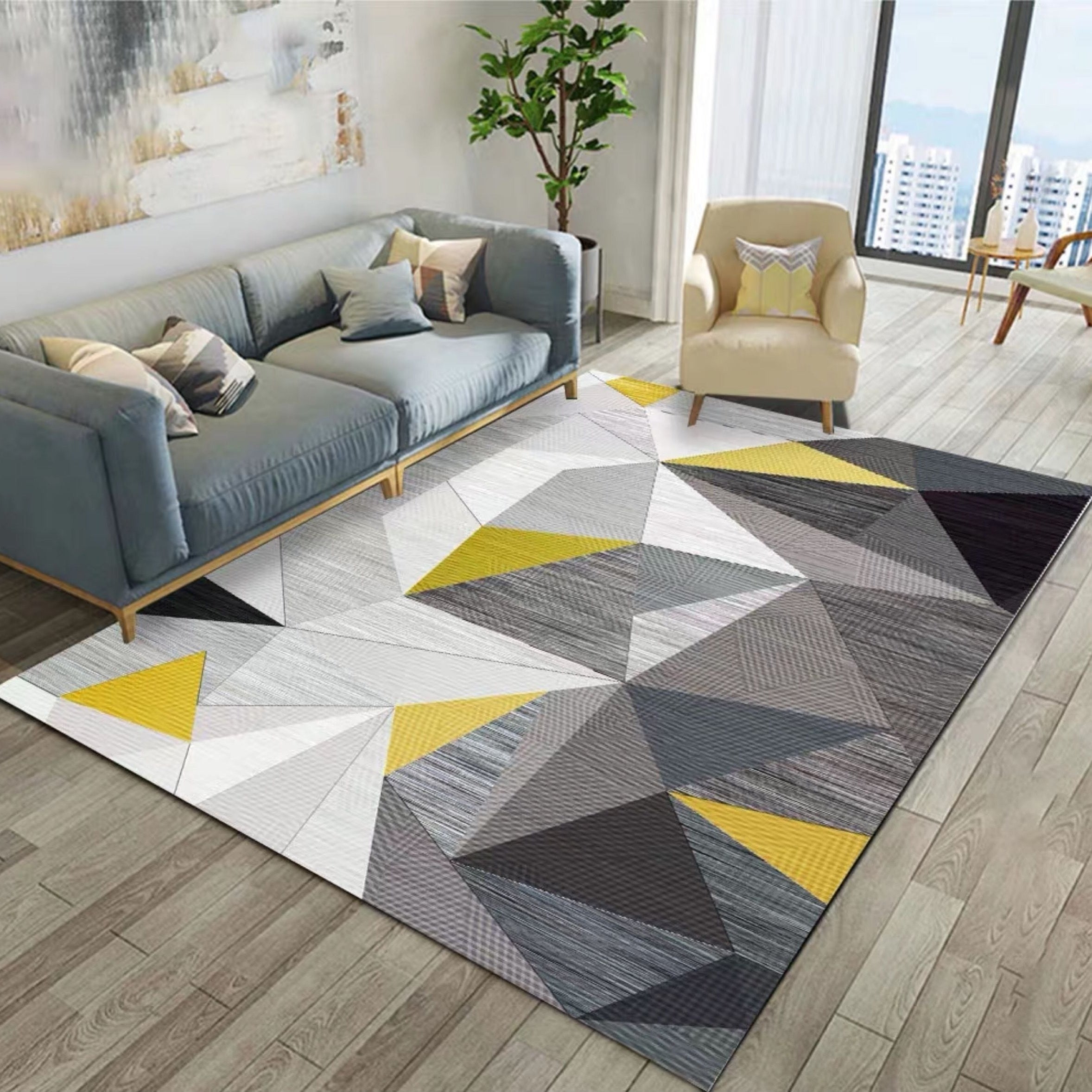 Washable Recliner Rug Large Area Rug Living Room Bedroom Modern Decor