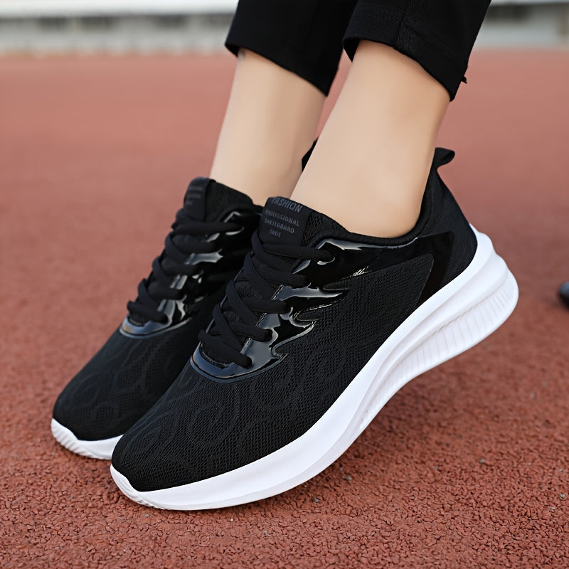 Women's Lace-Up Lightweight Running Shoes Breathable Tennis Athletic Sneakers