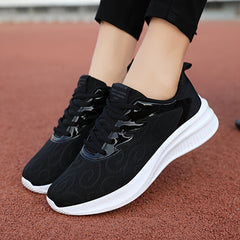 Women's Lace-Up Lightweight Running Shoes Breathable Tennis Athletic Sneakers