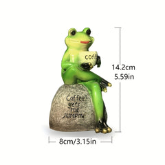 Cartoon Frog Statue for Garden Patio, Lawn Decor