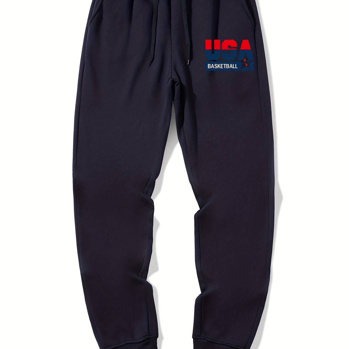 Basketball Graphic Drawstring Joggers Men's Sweatpants