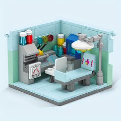 Doctor's Room Building Blocks DIY Mini Indoor Model Assembled Building Block Toy