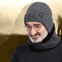 Men's Winter Warm Knitted Beanie Hat for Old Man Dad Grandpa