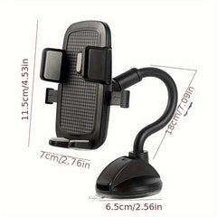 Car 360 Rotation Telescopic Long Rod Suction Cup Phone Bracket