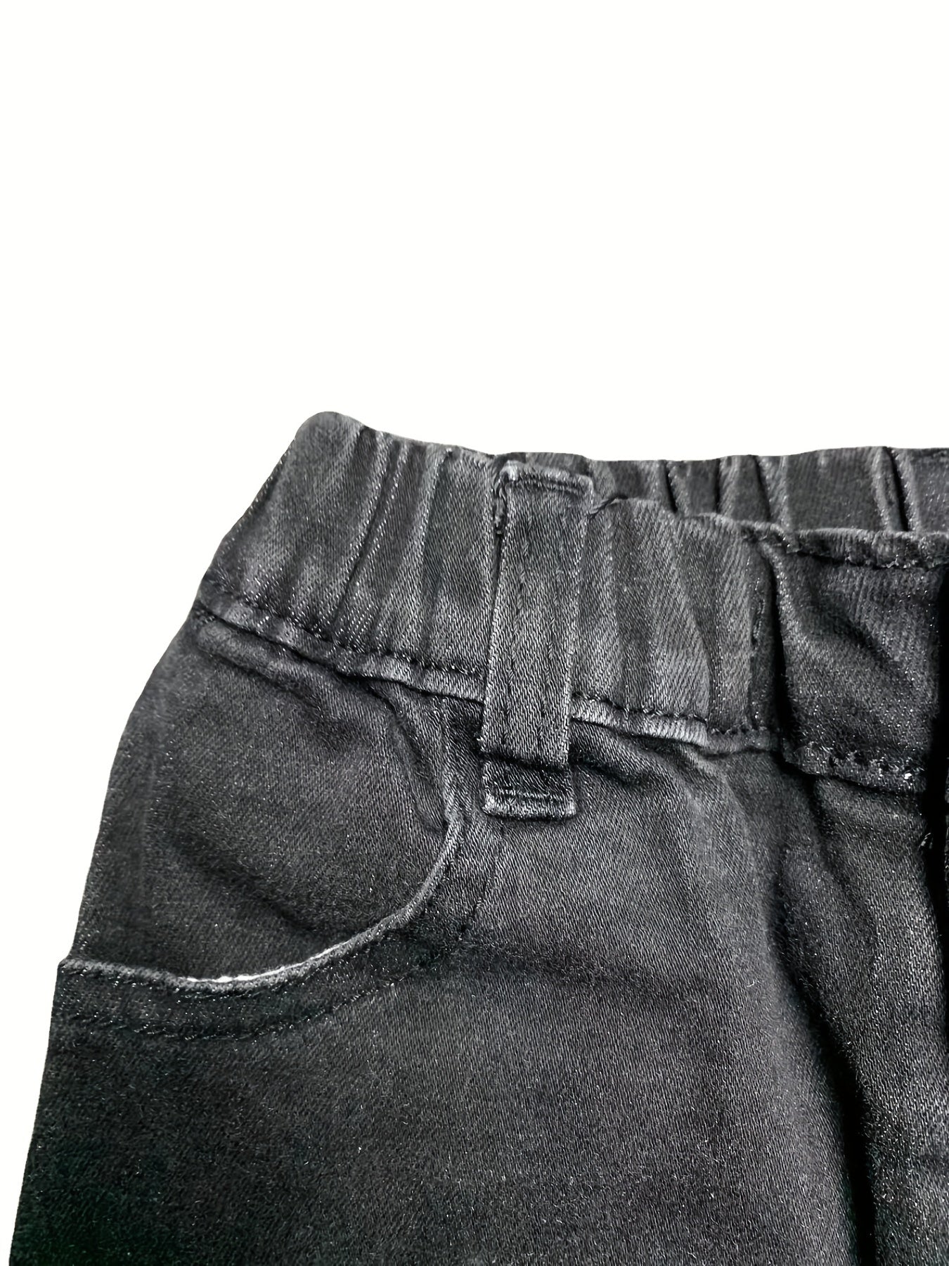 Boys Vintage Denim Jeans Elastic Waist Autumn Spring