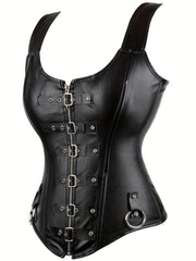 Zipper Shaping Tank Tops Waist Trainer Tummy Control Lace Up Top