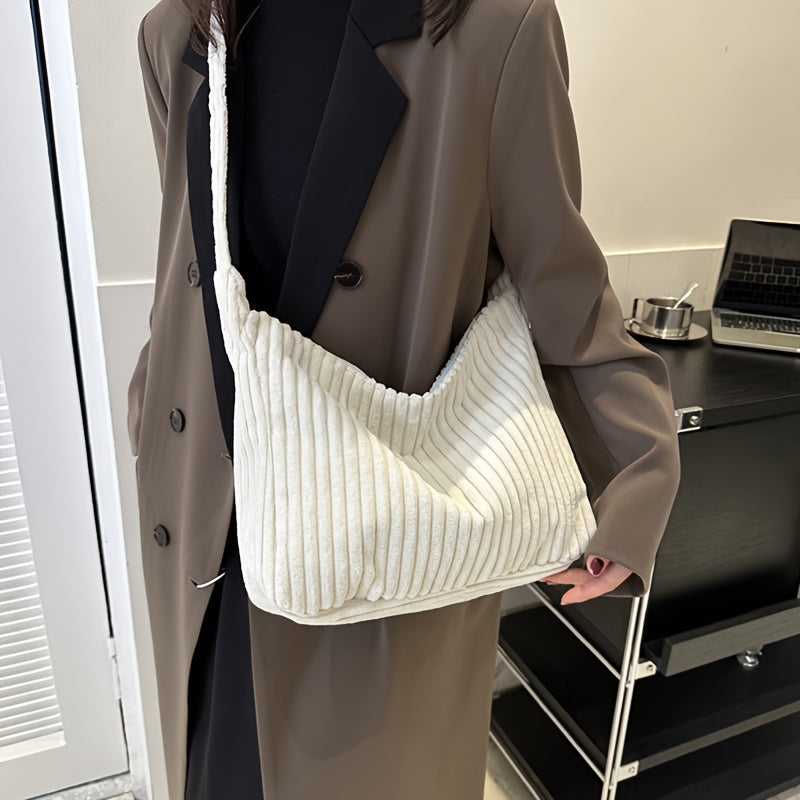 Striped Mini Shoulder Bag Versatile Cross Body Bag