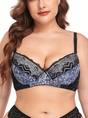 Sexy Lace Jacquard Stretch Bra
