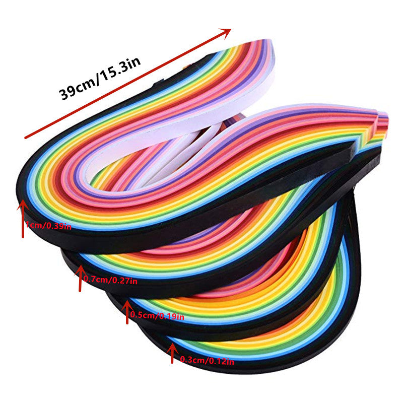 900 Strips Multicolor Quilling Paper Set 15-35-21 Inches Long Quilling Strip 3.5