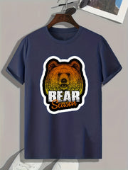 BEAR Season Print Men's Graphic T shirt Casual Comfy Tees For Summer
