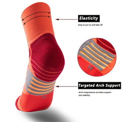Men's Athletic Cotton Socks with Arch Support Breathable Cushioned for Running