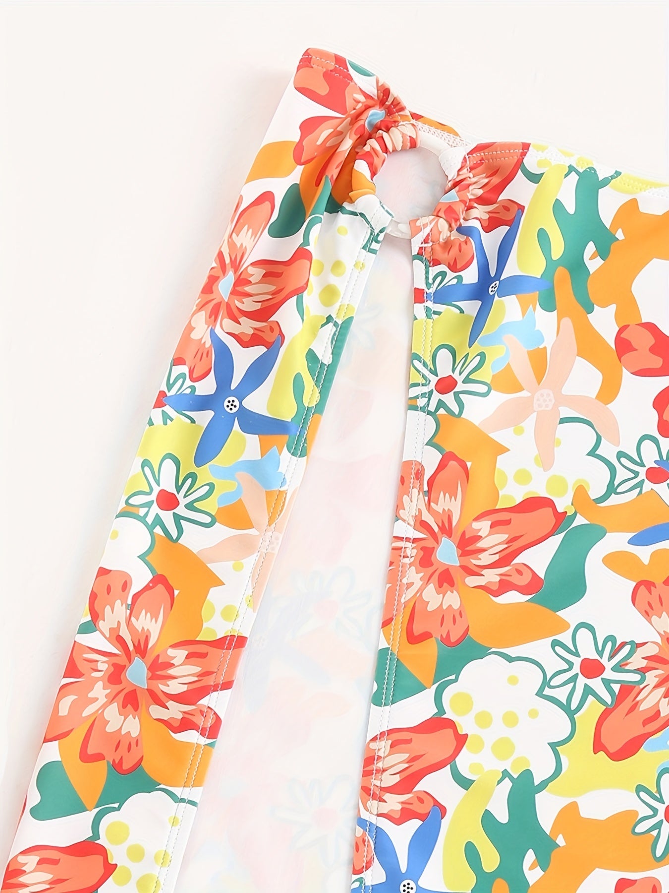 Floral Print Sexy Cover Up Skirt Ring Linked Split Beachwear Cover Up Skirt