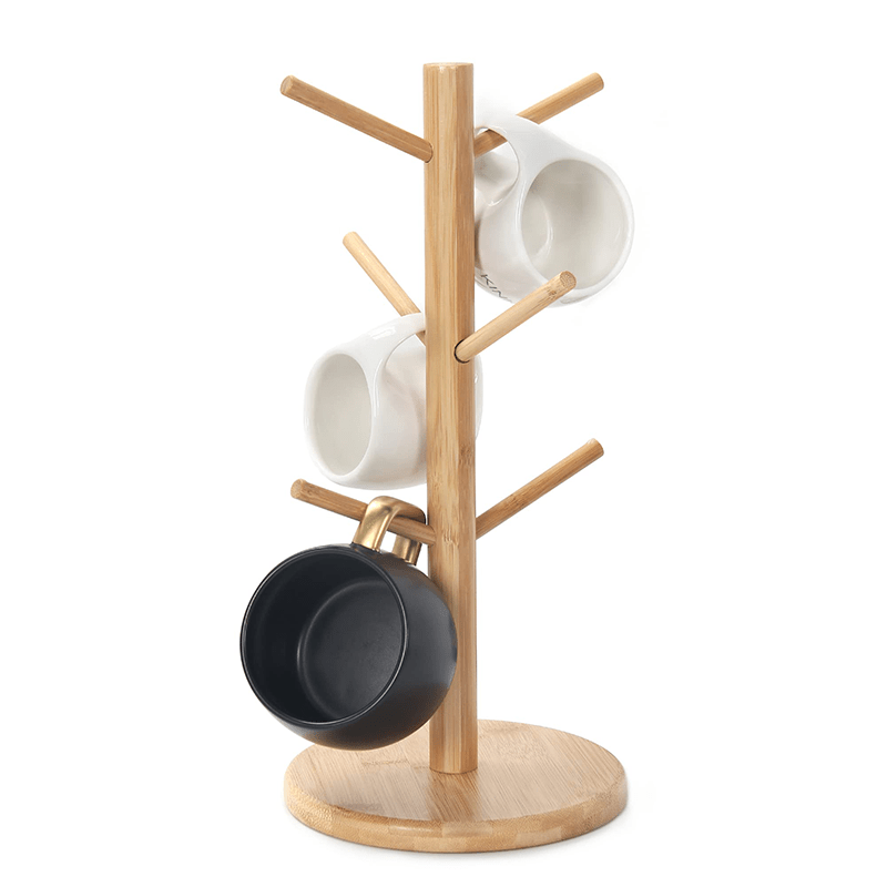 1pc Wooden Cup Holder Coffee Cup Mug Hanging Rack Modernist Design