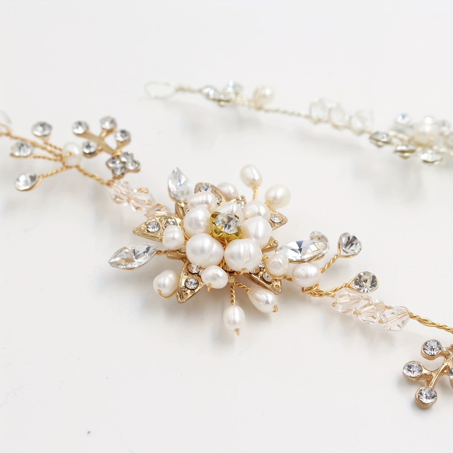 Faux Pearl Crystal Wristband Bridal Jewelry Wedding Dress Up