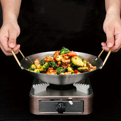 Multifunctional Wok Frying Pan Double Handle Kitchen Cooking Tools