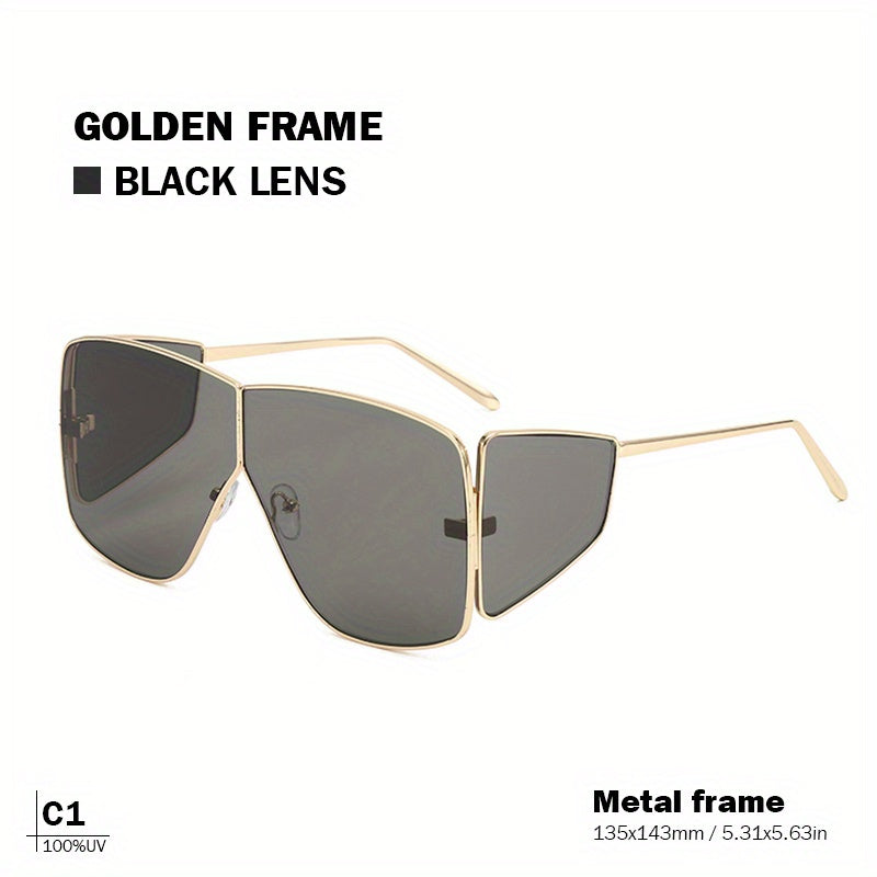 Oversized Square Shield Sunglasses UV400 Sun Shades for Driving Beach Party