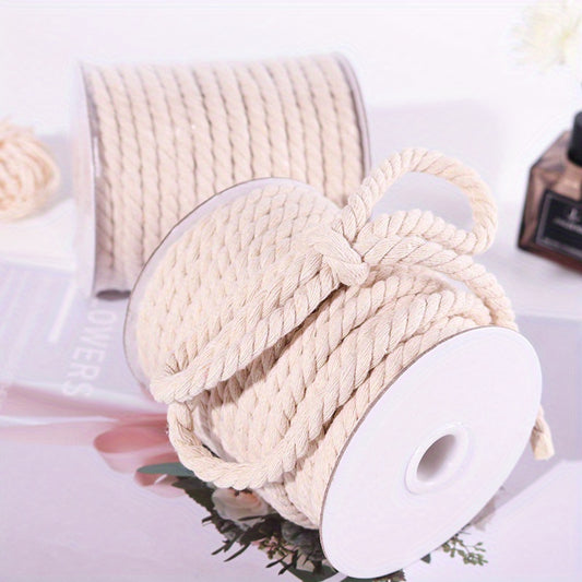 Beige Cotton Rope DIY Hanging Tag Decoration 20m Roll