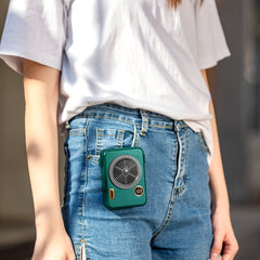Portable Neck Camera Fan with Digital Display