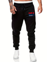 Basketball Graphic Drawstring Joggers Men s Sweatpants