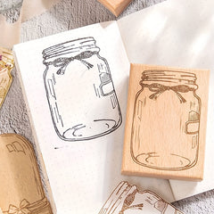 Wooden Bottle Stamp for DIY Craft Decoration