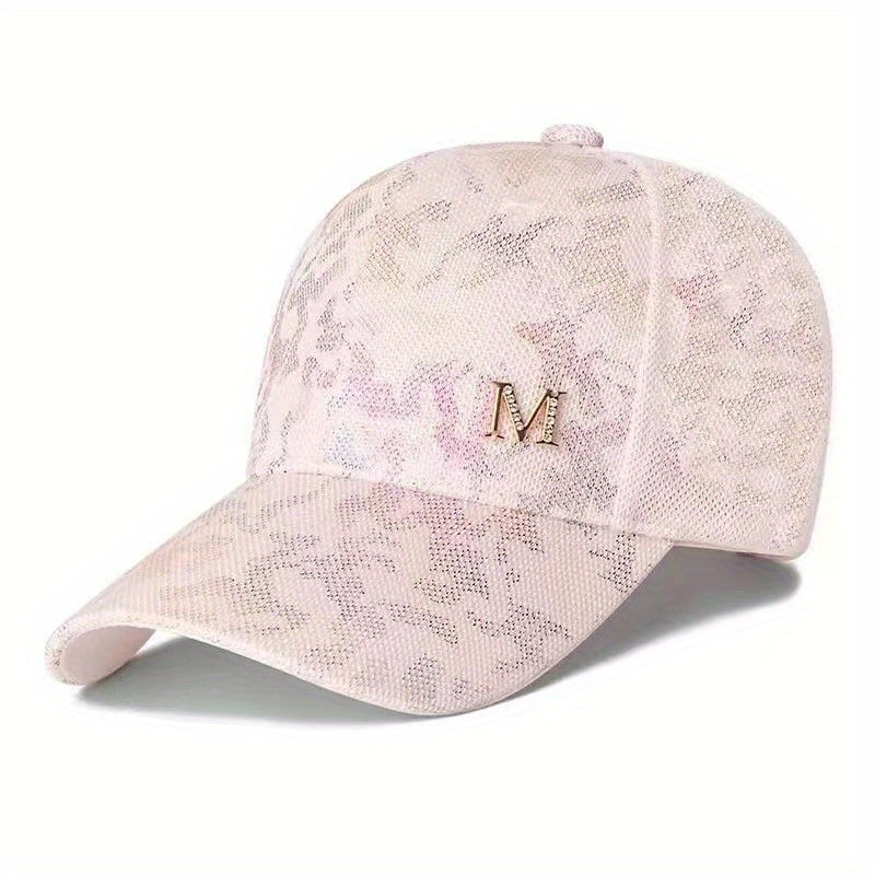 M Decor Lace Baseball Cap Mesh Embroidery Dad Hats Sun Hat
