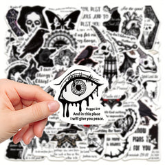 50pcs Gothic Stickers for Laptops Notebooks DIY Projects