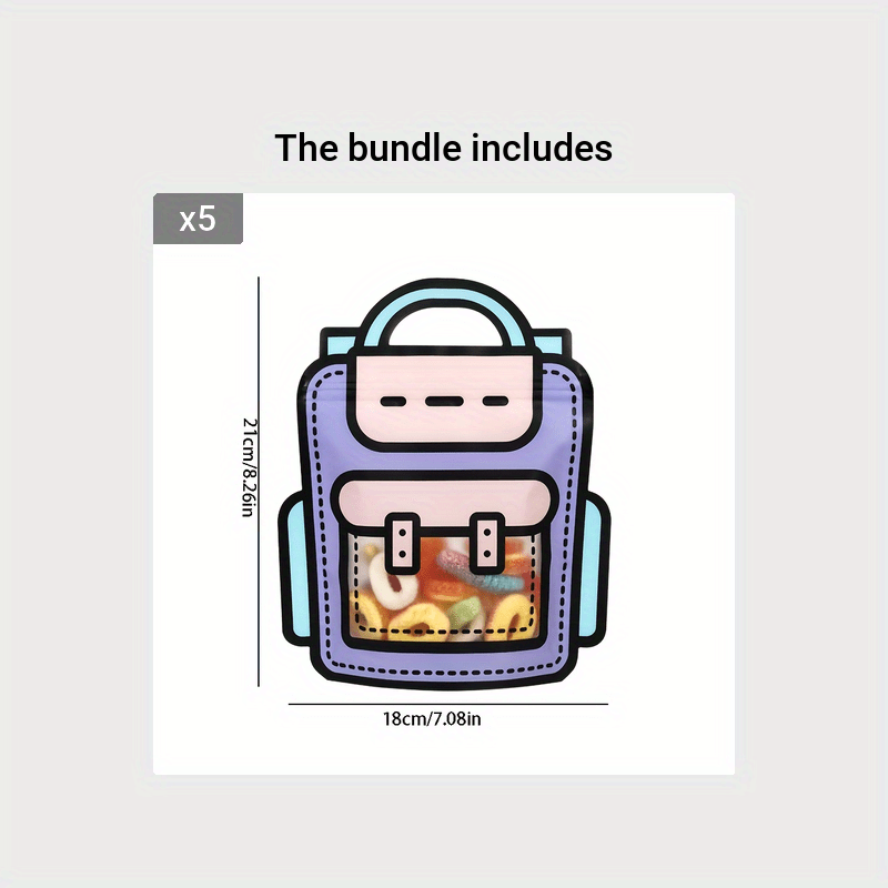 10pcs Snack Gift Bag Creative Student Birthday Candy Bag
