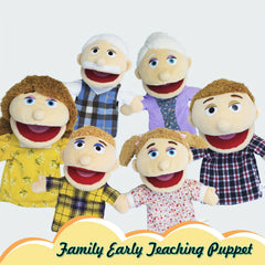 Family Hand Puppets Plush Soft Hand Puppets Ethnic Puppets Story Toys