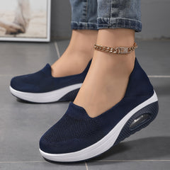 Women's Air Cushion Mesh Sneakers Slip-On Walking Shoes