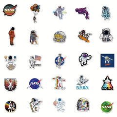 50pcs Space Astronaut Waterproof Vinyl Sticker for Teens