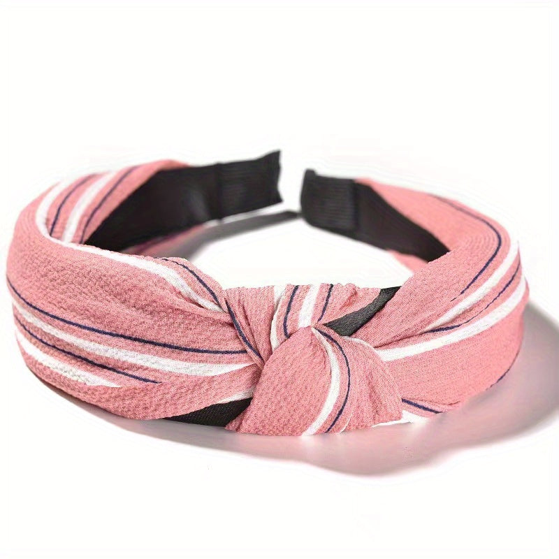 Vintage Hair Scrunchies Top Knotted Non-slip Hair Ties Fabric Wide Brim