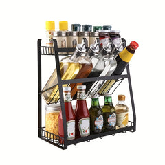 3-layer Seasoning Rack Kitchen Shelf Sauce Jar Organizer