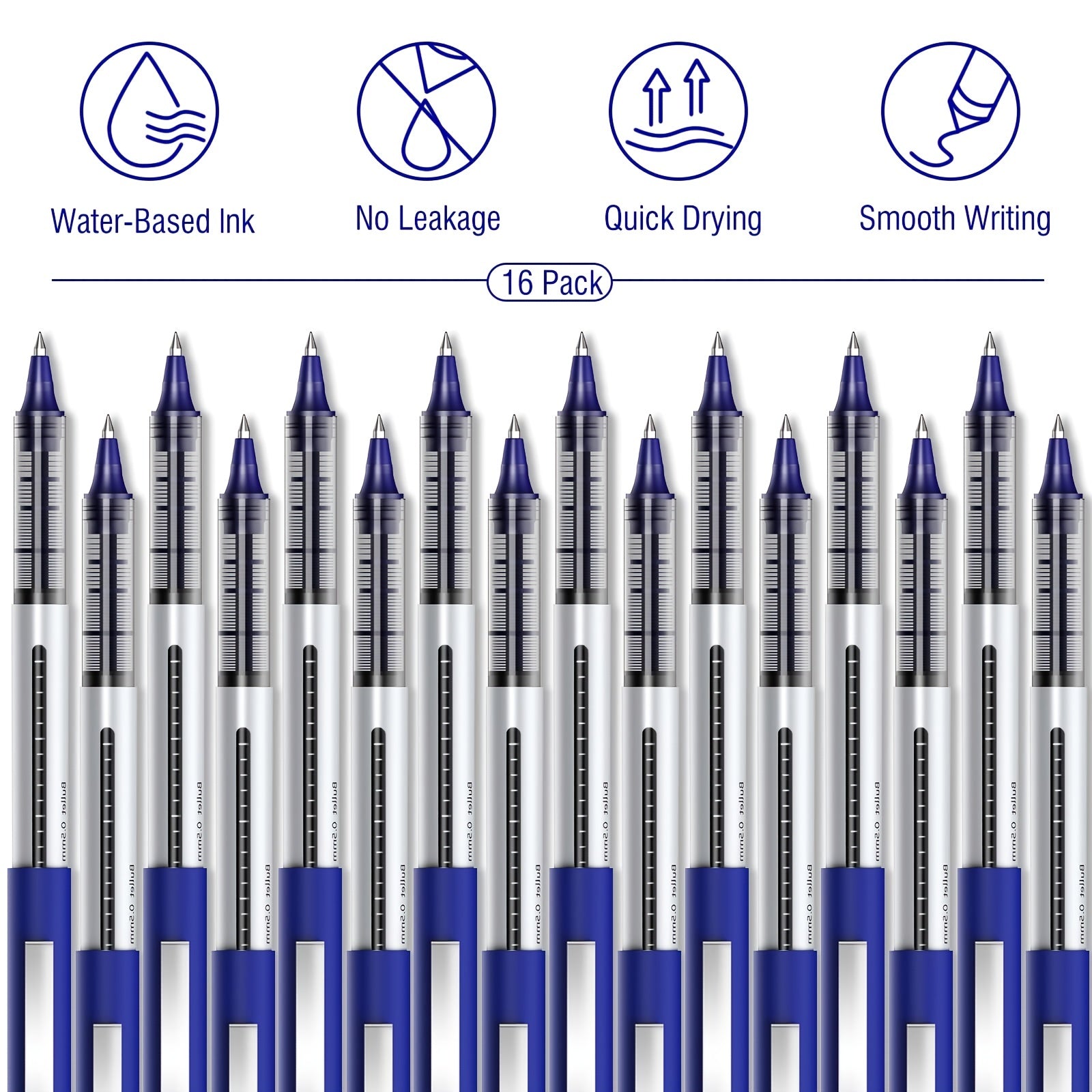 12 pcs Rollerball Pens 0.5mm Quick Drying Ink